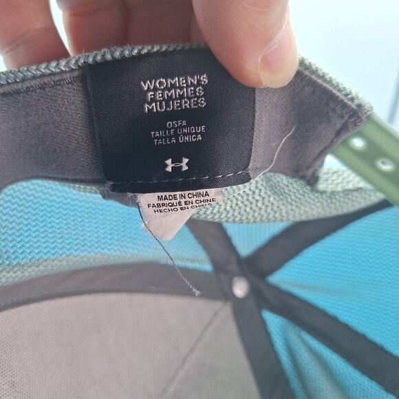 Under Armour Womens Teal Trucker Adjustable Snapback Mesh Hat Cap - Picture 7 of 7
